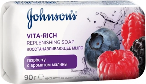 Johnsons baby Мыло восстанавливающее с ароматом малины  в Казахстане, интернет-аптека Aurma.kz