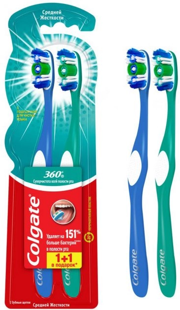 Colgate 360° Clean антибактериальная Щетка в Казахстане, интернет-аптека Aurma.kz