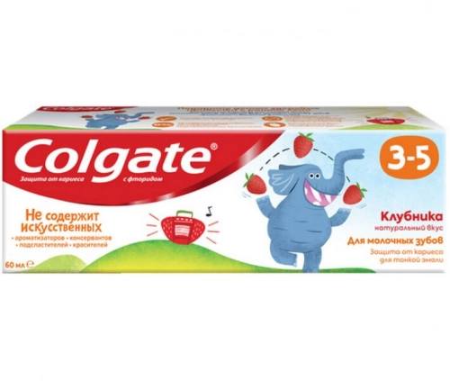 Colgate Клубника с фтором от 3 до 5 лет Паста в Казахстане, интернет-аптека Aurma.kz