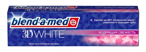 Зубная паста Blend-a-med 3D white бережная мята 3 в 1 в Казахстане, интернет-аптека Aurma.kz