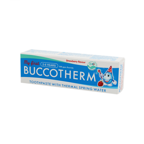 BUCCOTHERM Паста - гель зубная для детей Моя Первая 2-6лет со вкусом Клубники 50мл  в Казахстане, интернет-аптека Aurma.kz