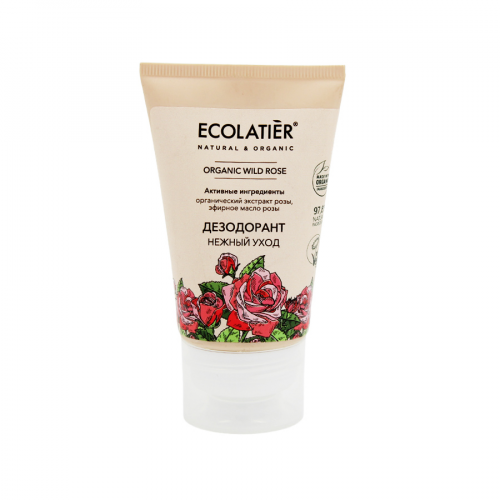 ECOLATIER Дезодорант ORGANIC WILD ROSE Нежный Уход 40мл  в Казахстане, интернет-аптека Рокет Фарм