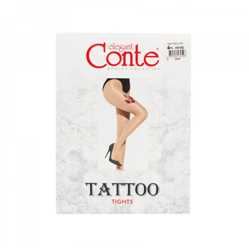 CONTE ELEGANT Колготки TATTOO TIGHTS 4L BRONZ p.001  в Казахстане, интернет-аптека Aurma.kz