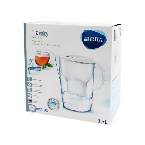 BRITA Фильтр-кувшин для воды Marella XL 3.5л белый  в Казахстане, интернет-аптека Aurma.kz