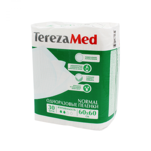 TEREZAMED NORMAL Пеленки одноразовые 60*60см 30шт.,  в Казахстане, интернет-аптека Aurma.kz