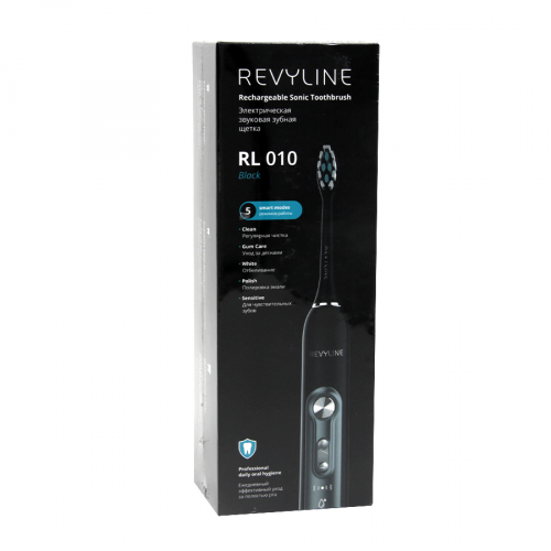 REVYLINE Щетка зубная электрическая звуковая RL010 Black  в Казахстане, интернет-аптека Aurma.kz