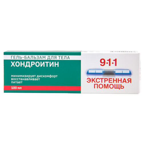 MIRROLLA Гель-Бальзам для тела 911 Хондроитин 100мл  в Казахстане, интернет-аптека Рокет Фарм
