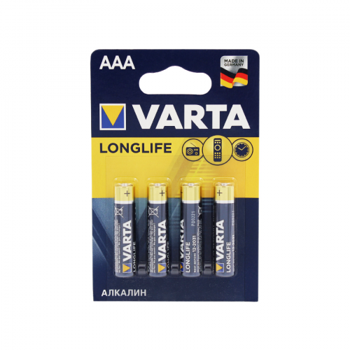 VARTA Батарейка Longlife Алкалин AAА LR03/MN2400/1.5V (4шт)  в Казахстане, интернет-аптека Рокет Фарм