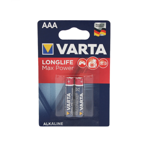 VARTA Батарейка Longlife Max Power Micro LR03/AAA/1.5V(2шт)  в Казахстане, интернет-аптека Рокет Фарм