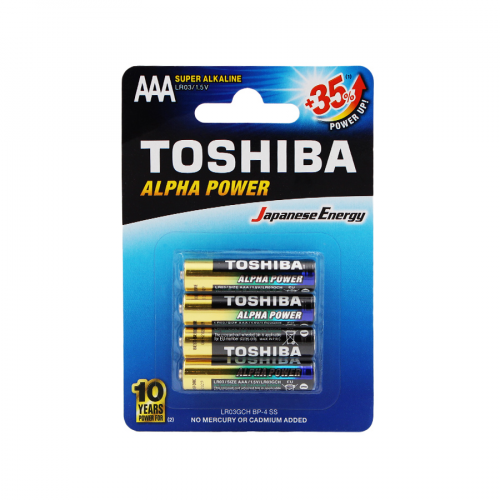 TOSHIBA Батарейка LR03GCH BP-4 SS AAA  в Казахстане, интернет-аптека Aurma.kz