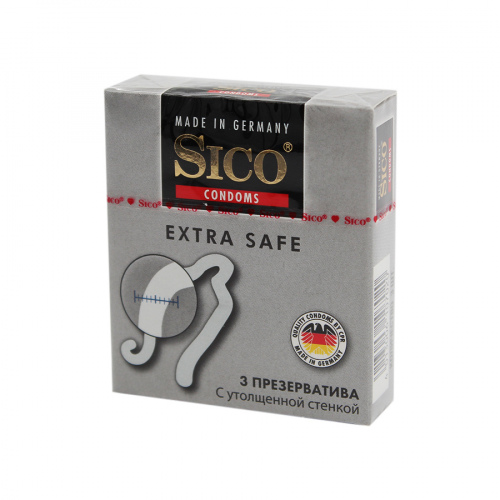 SICO Презерватив 3шт Extra safe  в Казахстане, интернет-аптека Рокет Фарм