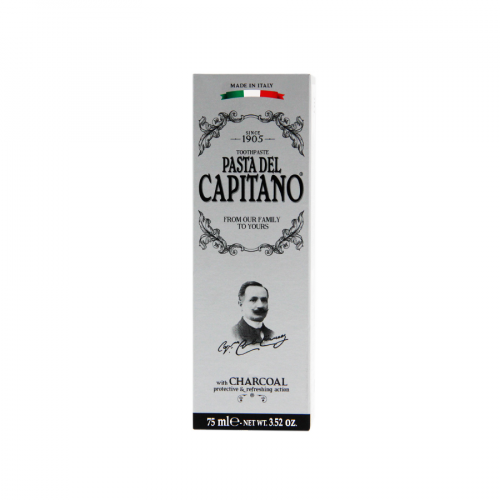 PASTA DEL CAPITANO Паста зубная Capitano Charcoal 75мл  в Казахстане, интернет-аптека Рокет Фарм