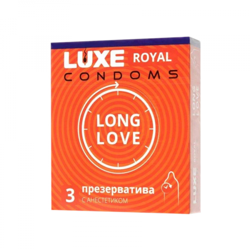 LUXE Презерватив Long Love 3шт  в Казахстане, интернет-аптека Рокет Фарм