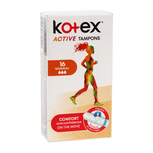 KOTEX Тампоны Active №16 Normal Comfort  в Казахстане, интернет-аптека Aurma.kz