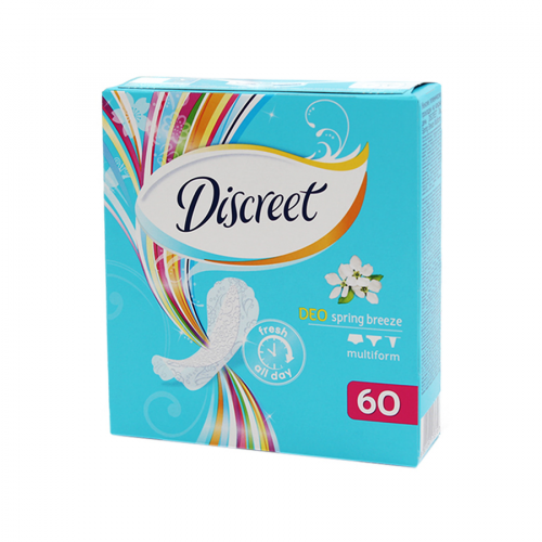 DISCREET Прокладки ежедневные №60 DEO Spring breeze  в Казахстане, интернет-аптека Рокет Фарм