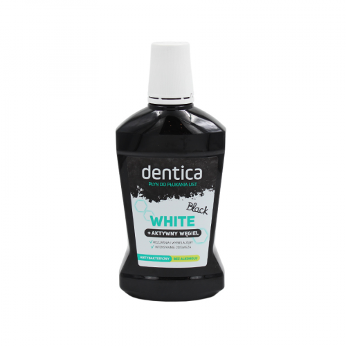 DENTICA Жидкость для полости рта WHITE Black 500мл  в Казахстане, интернет-аптека Рокет Фарм