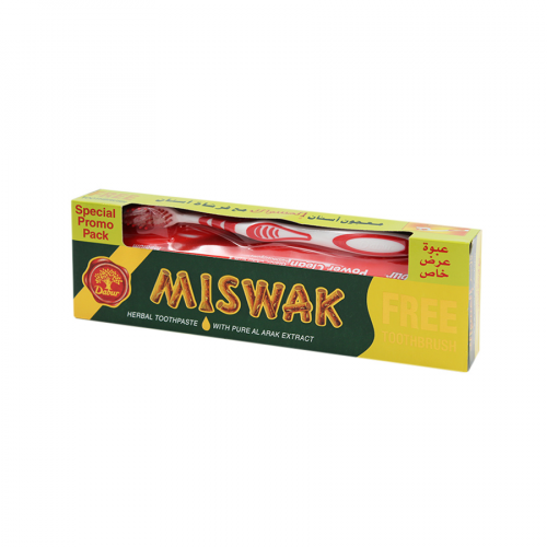 DABUR MISWAK Паста зубная травяная 190гр+зубная щетка  в Казахстане, интернет-аптека Рокет Фарм