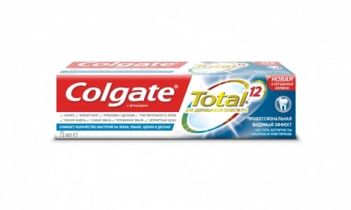 Colgate Total Pro Видимый эффект Паста в Казахстане, интернет-аптека Рокет Фарм