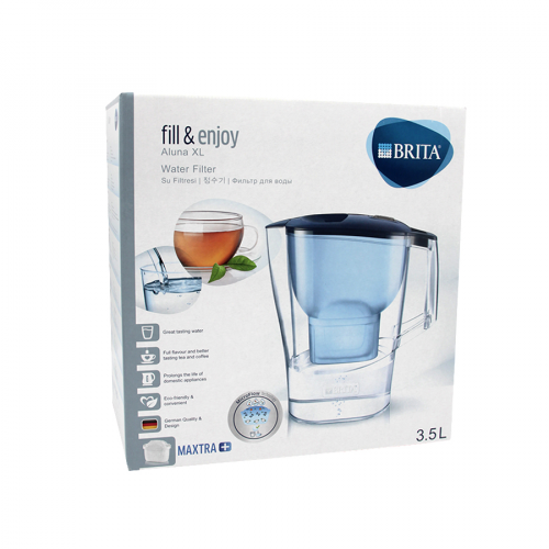 BRITA Фильтр-кувшин для воды ALUNA XL CalMXPLUS 3.5л синий  в Казахстане, интернет-аптека Aurma.kz