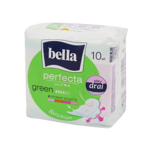 BELLA PERFECTA Прокладки гигиенические Ultra Green 10шт  в Казахстане, интернет-аптека Рокет Фарм