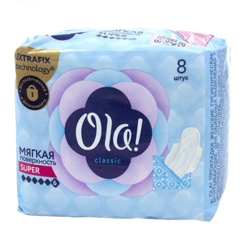 Ola Прокладки Wings Classic Super мягкость и комфорт  в Казахстане, интернет-аптека Aurma.kz