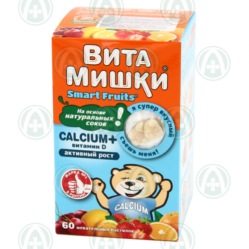 PM Kid`s formula Вита-Мишки Calcium+ 60шт  в Казахстане, интернет-аптека Рокет Фарм