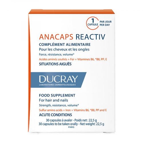 DUCRAY  Капсулы ANACAPS REACTIV 30шт  в Казахстане, интернет-аптека Рокет Фарм