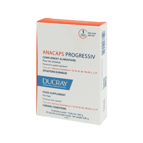 DUCRAY  Капсулы ANACAPS PROGRESSIV 30шт  в Казахстане, интернет-аптека Рокет Фарм