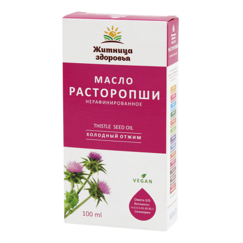 ЖИТНИЦА ЗДОРОВЬЯ Масло расторопши нерафинированное стекло 100мл  в Казахстане, интернет-аптека Рокет Фарм