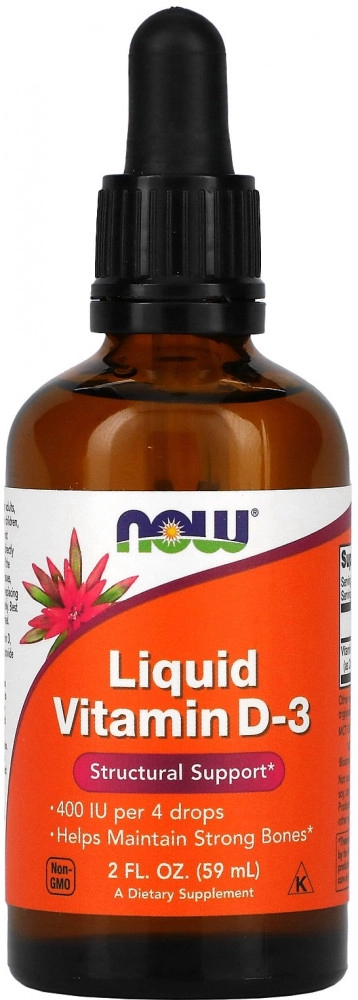 NOW Liquid Vitamin D3 2FL OZ  в Казахстане, интернет-аптека Aurma.kz