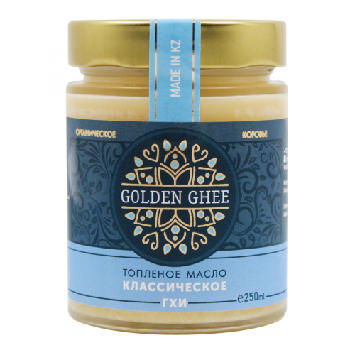 GOLDEN GHEE Масло топлёное, классическое Гхи 250мл стекло  в Казахстане, интернет-аптека Aurma.kz