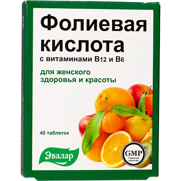 Фолиевая кислота с витаминами В12 и В6 Таблетки в Казахстане, интернет-аптека Рокет Фарм