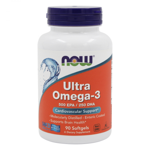 NOW Ultra Omega-3 500 EPA/250 DHA 90шт  в Казахстане, интернет-аптека Рокет Фарм