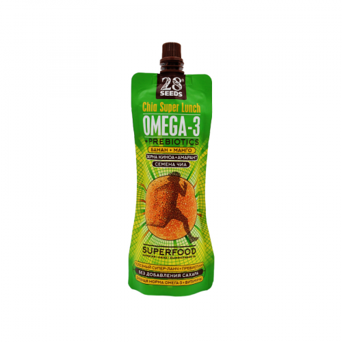 28SEEDS Super Lunch Omega-3 Банан-манго 220гр  в Казахстане, интернет-аптека Aurma.kz