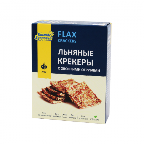 КОМПАС ЗДОРОВЬЯ Крекеры с овсяными отрубями классические 150гр  в Казахстане, интернет-аптека Рокет Фарм