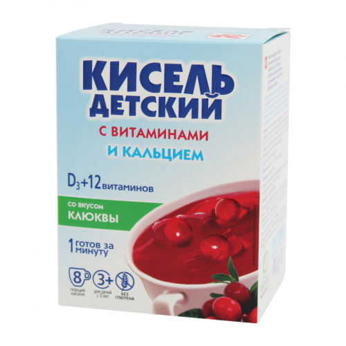 ВИТОШКА Кисель детский с витаминами и кальцием со вкусом клюквы D3+12  в Казахстане, интернет-аптека Aurma.kz