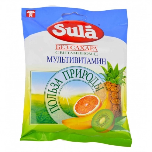 Леденцы Sula фруктовые с витамином С мультивитаминные  в Казахстане, интернет-аптека Aurma.kz