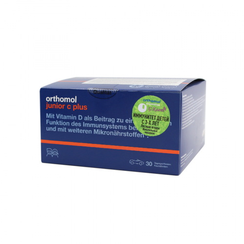 ORTHOMOL Препарат Junior C plus Mand/Orange, 30 порций с таблетками  в Казахстане, интернет-аптека Aurma.kz