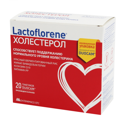 ONTEFARMACO OTC LACTOFLORENE Комплекс Холестерол 20саше  в Казахстане, интернет-аптека Рокет Фарм