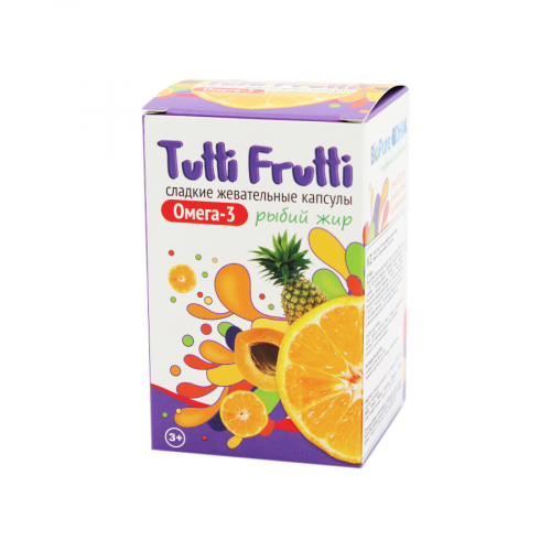 OMEGA PHARMA Жир рыбий Tutti Frutti  в Казахстане, интернет-аптека Aurma.kz
