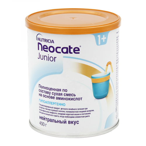 NUTRICIA Смесь сухая Neocate Junior на основе аминокислот гипоаллергенно 1+ 400гр  в Казахстане, интернет-аптека Aurma.kz