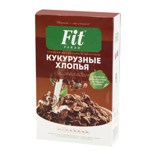 FIT PARAD Хлопья кукурузные с Шоколадом 200гр  в Казахстане, интернет-аптека Рокет Фарм