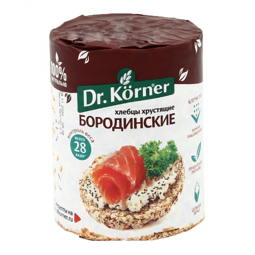 DR.KORNER Хлебцы бородинские, 100гр.  в Казахстане, интернет-аптека Рокет Фарм