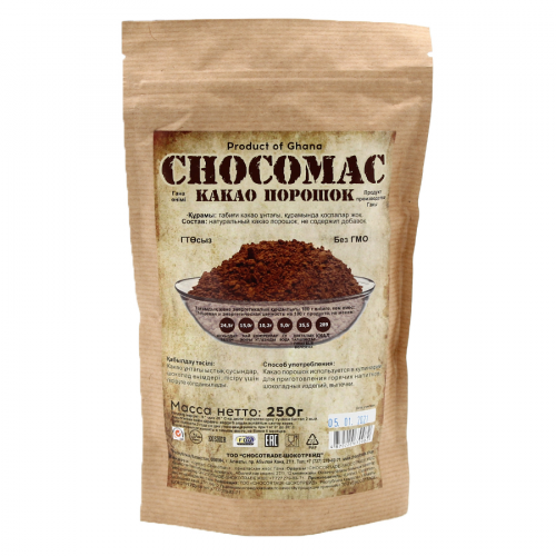 CHOCOMAC Какао Порошок 250гр  в Казахстане, интернет-аптека Aurma.kz