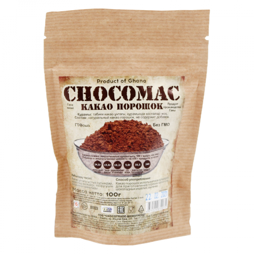 CHOCOMAC Какао Порошок 100гр  в Казахстане, интернет-аптека Aurma.kz