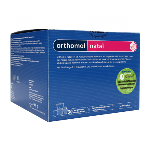 ORTHOMOL Препарат Natal, 30 порций гранулы  в Казахстане, интернет-аптека Aurma.kz