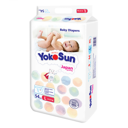 YOKO SUN PREMIUM Подгузники L 9-13кг 54шт  в Казахстане, интернет-аптека Рокет Фарм