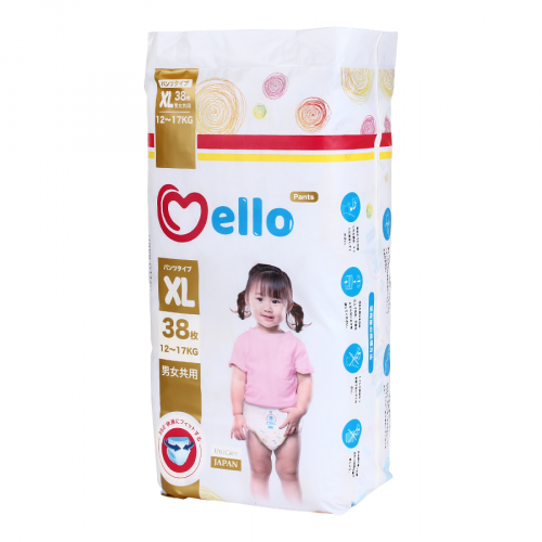 MELLO HELLO BABY Подгузники-трусики 12-17кг XL 38  в Казахстане, интернет-аптека Aurma.kz