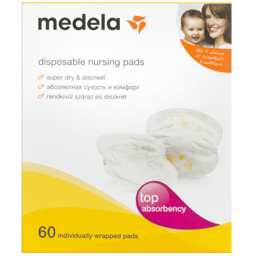 MEDELA Прокладки одноразовые для бюстгальтера 60шт, COUSSINETS A USAGE UNIGUE  в Казахстане, интернет-аптека Aurma.kz