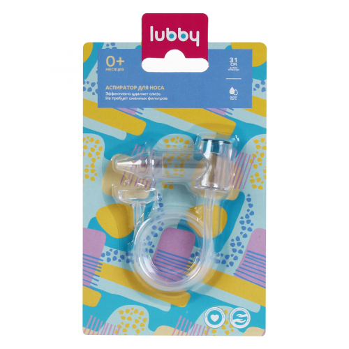 LUBBY Аспиратор для носа Чистый носик 0+мес 31см 16592  в Казахстане, интернет-аптека Aurma.kz